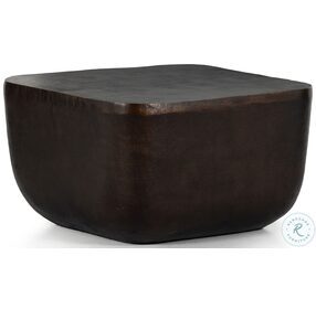 Basil Antique Rust Square Outdoor End Table