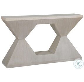Mar Monte White Marble And Soft Champagne Taupe Console Table