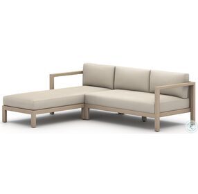 Sonoma Faye Sand And Washed Brown Outdoor 2 Piece LAF Sectional
