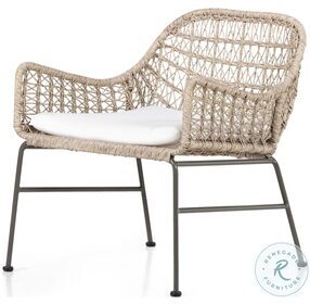 Bandera Vintage White Outdoor Chair With Cushion