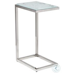 Signature Designs Polished Stainless Steel Snowscape Spot Table