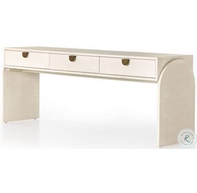 Cressida Ivory Painted Linen Console Table