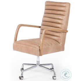 Bryson Palermo Drift Channeled Leather Desk Chair