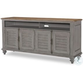 Kingston Sandalwood Brown And Tweed Gray 72" Entertainment Console