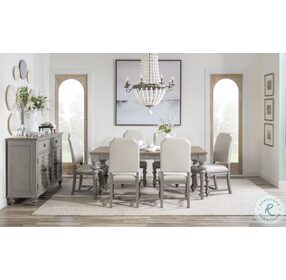 Kingston Sandalwood Brown And Tweed Gray Extendable Leg Dining Room Set