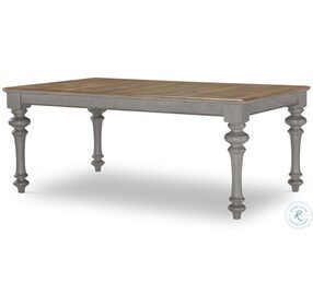 Kingston Sandalwood Brown And Tweed Gray Extendable Leg Dining Table