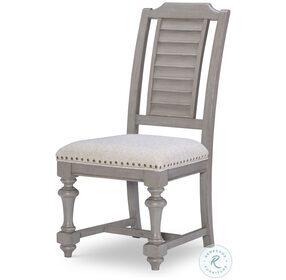 Kingston Tweed Gray And Beige Louvered Side Chair Set Of 2