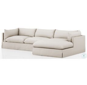 Habitat Valley Nimbus Slipcover 133" 2 Piece Sectional with RAF Chaise