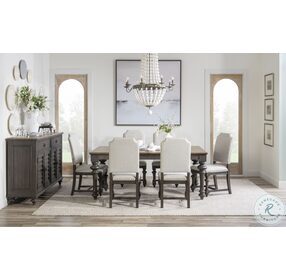 Kingston Sandalwood Brown And Dark Sable Extendable Leg Dining Room Set With Upholstered Chair