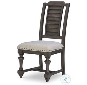 Kingston Dark Sable And Beige Louvered Side Chair Set Of 2