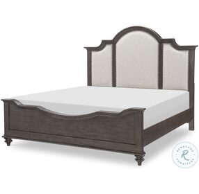 Kingston Dark Sable And Beige California King Upholstered Panel Bed