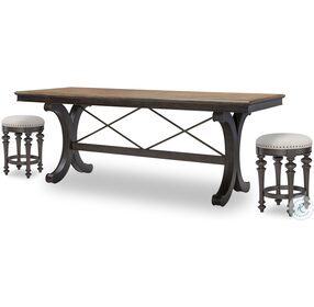 Kingston Sandalwood Brown And Dark Sable Counter Height Friendship Table Set