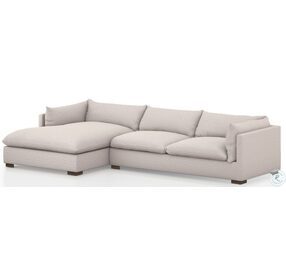 Westwood Bayside Pebble 131" 2 Piece Sectional with LAF Chaise
