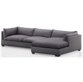 Westwood Bennett Charcoal 131" 2 Piece Sectional with RAF Chaise