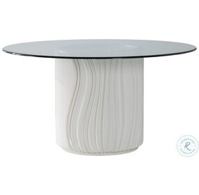 Signature Designs Matte Soft White Volante 56" Round Dining Table