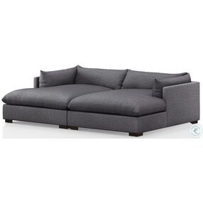 Westwood Bennett Charcoal 102" Double Chaise Sectional