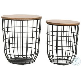 Global Archive Black And Brown End Tables