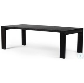 Millie Drifted Matte Black Dining Table