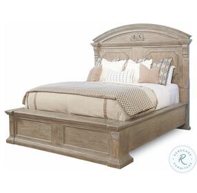 Arch Salvage Parchment Queen Chambers Panel Bed