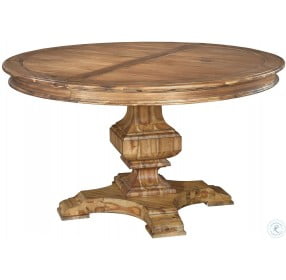 Wellington Hall Brown Extendable Round Dining Table