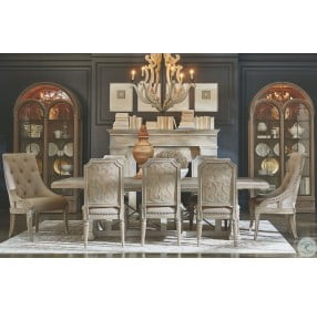 Arch Salvage Parchment Pearce Extendable Rectangular Dining Room Set