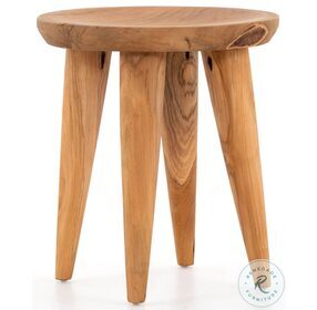 Zuri Natural Outdoor Round Small End Table