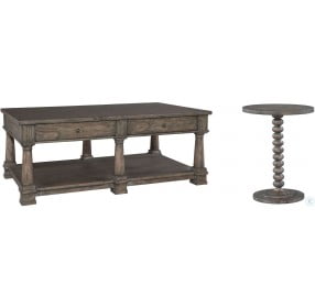Lincoln Park Gray Rectangular Drawer Occasional Table Set