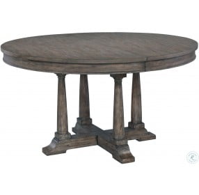 Lincoln Park Gray Extendable Round Dining Table