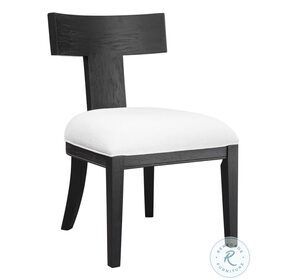 Idris White And Charcoal Dining Chair