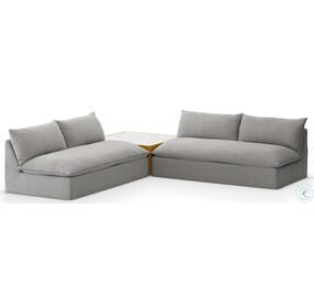 Grant Faye Ash Outdoor 2 Piece Sectional with Coffee Table