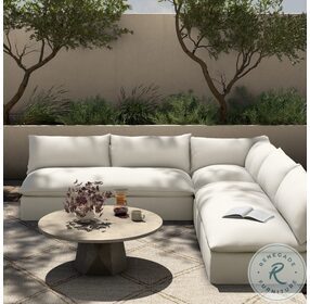 Grant Faye Cream Outdoor 3 Piece Sectional