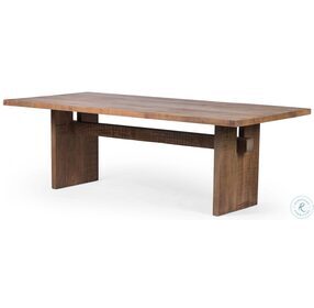 Brandy Rustic Weathered Elm Dining Table