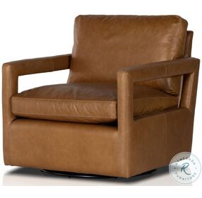 Olson Sonoma Butterscotch Leather Swivel Chair
