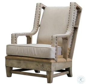 Schafer Neutral Linen Accent Chair