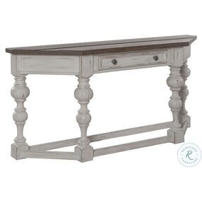 River Place Riverstone White And Tobacco Accent Console Table
