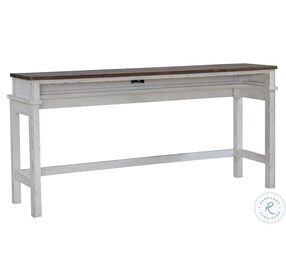 River Place Riverstone White And Tobacco Console Bar Table