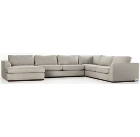 Colt Aldred Silver 4 Piece Sectional with LAF Chaise