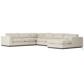 Colt Merino Cotton 4 Piece Sectional with RAF Chaise