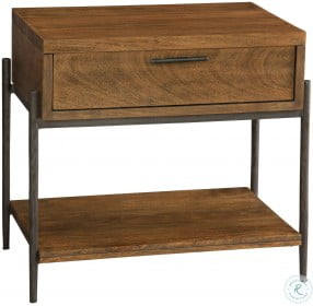 Bedford Park Brown and Gray Single Drawer Nightstand