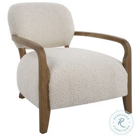Telluride Natural Faux shearling Accent Chair