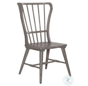 River Place Riverstone Gray And Tobacco Windsor Back Side Chair Set of 2
