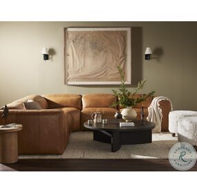 Radley Sonoma Butterscotch Leather Power Reclining 5 Piece Sectional