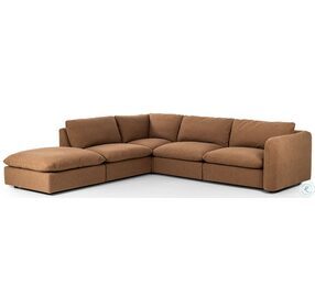 Ingel Antwerp Cafe 4 Piece LAF Sectional with Ottoman