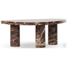Zion Merlot Marble Small Coffee Table