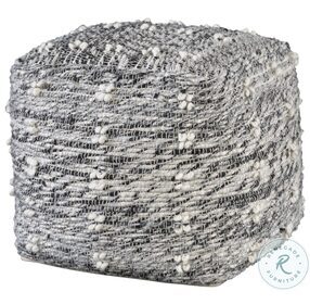 Narol Neutral Charcoal And Black Pouf