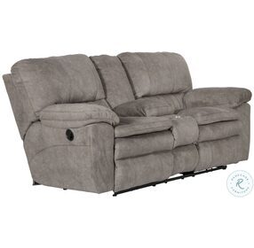 Reyes Graphite Lay Flat Reclining Console Loveseat