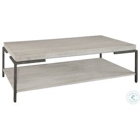 Sierra Heights Natural And Iron Black Rectangle Coffee Table