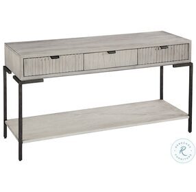 Sierra Heights Natural And Iron Black Drawer Sofa Table