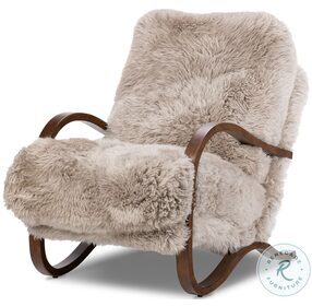Bolton Taupe Mongolian Fur Tobin Chair