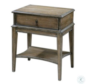 Hanford Weathered Pine Accent Table
